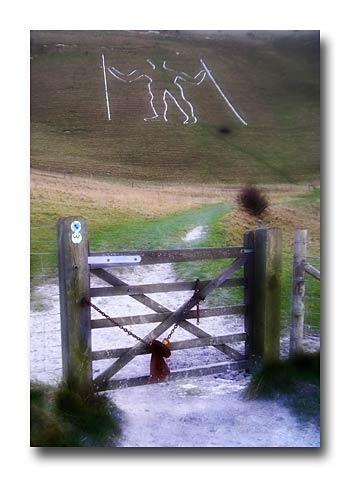 The Long Man in Winter, Wilmington, East Sussex