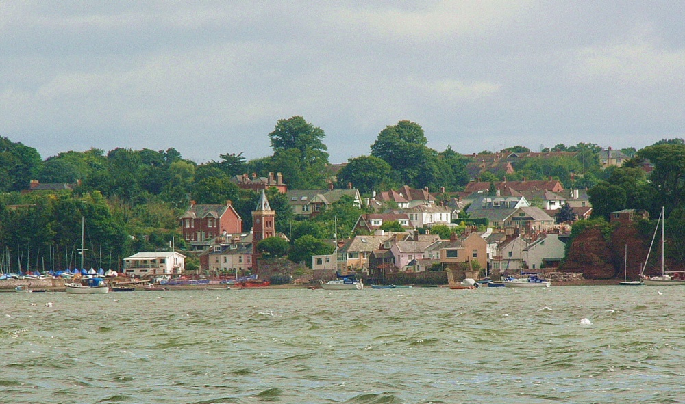 View of Lympstone, Devon from Exe estuary