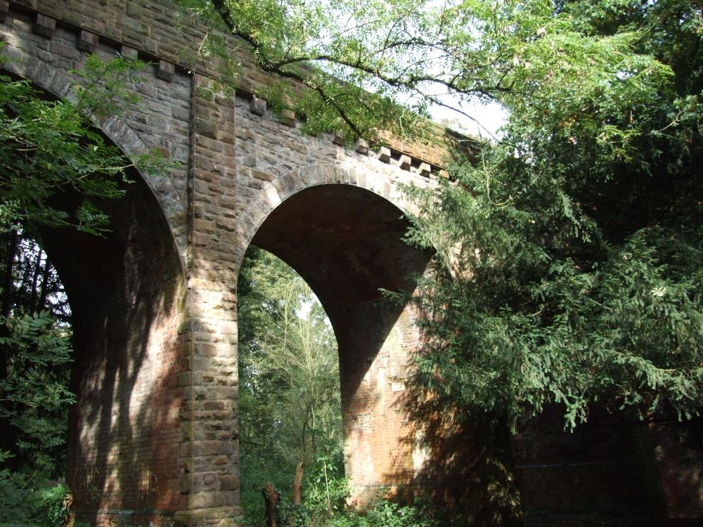 Disused railway bridge in Grace Dieu woods, Thringstone, Leicestershire