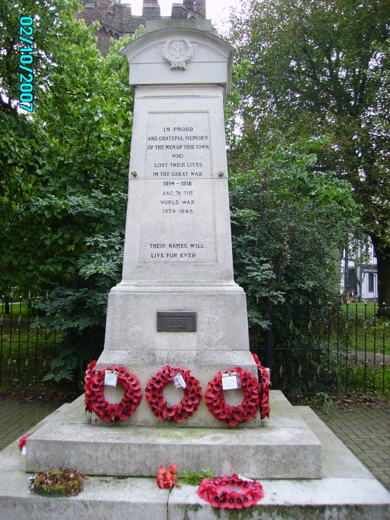 War Memorial at Gainsborough, Lincolnshire