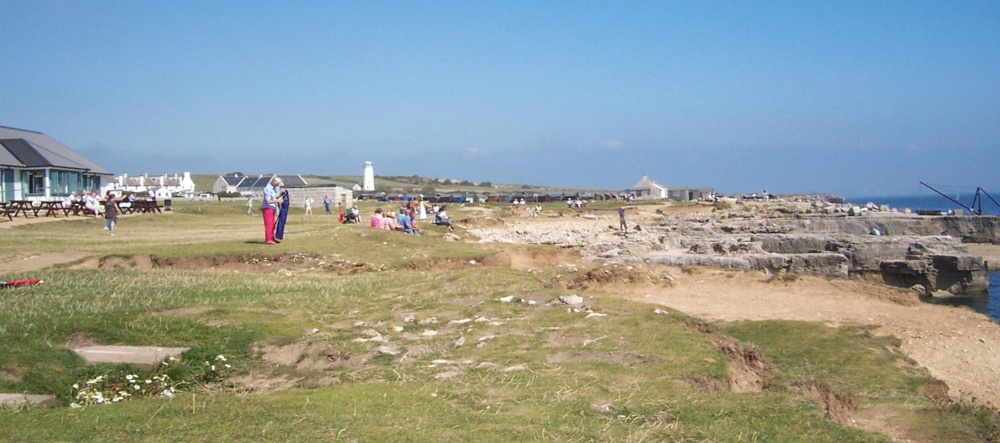 The cliff top and the stone quarry at Portland Bill, Dorset