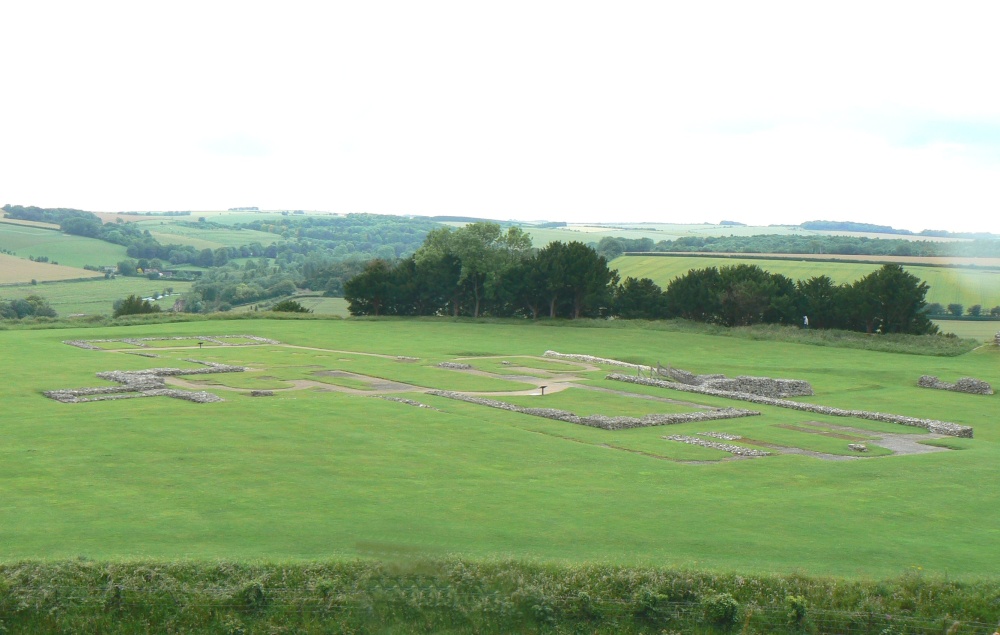 Foundations of Old Sarum Cathedral, Salisbury, Wiltshire