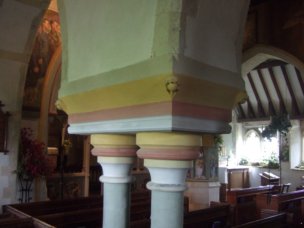 Interior St Michael's Church, Berwick, East Sussex