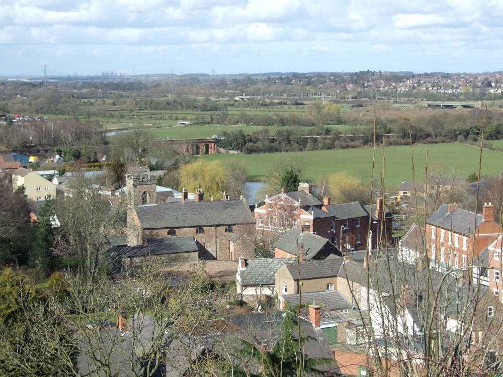 View over the Soar valley from Mounsorrel Castle, Leicestershire
