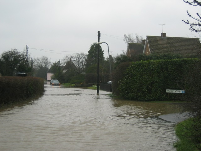 Floods in Yelden, Bedfordshire. Sunday 16th March 2008
