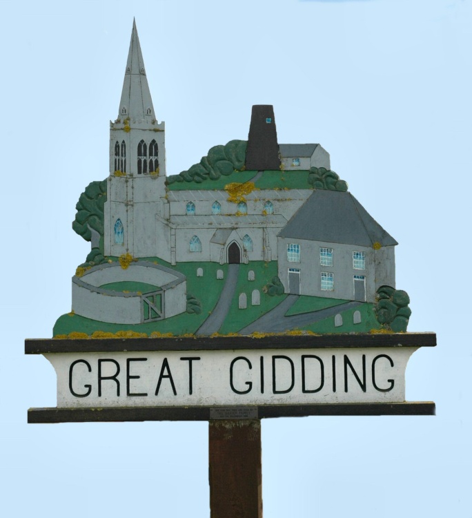 Great Gidding Village Sign, Cambridgeshire