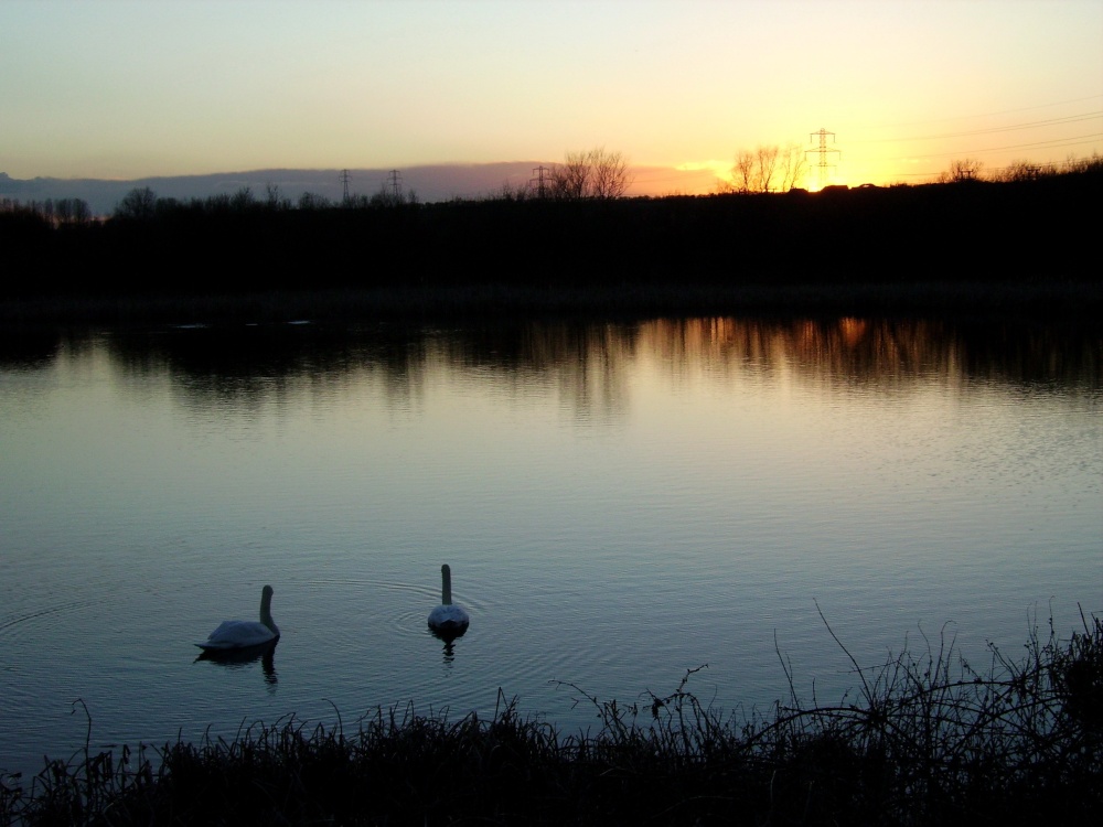 Sunset on Irthlingborough Lake