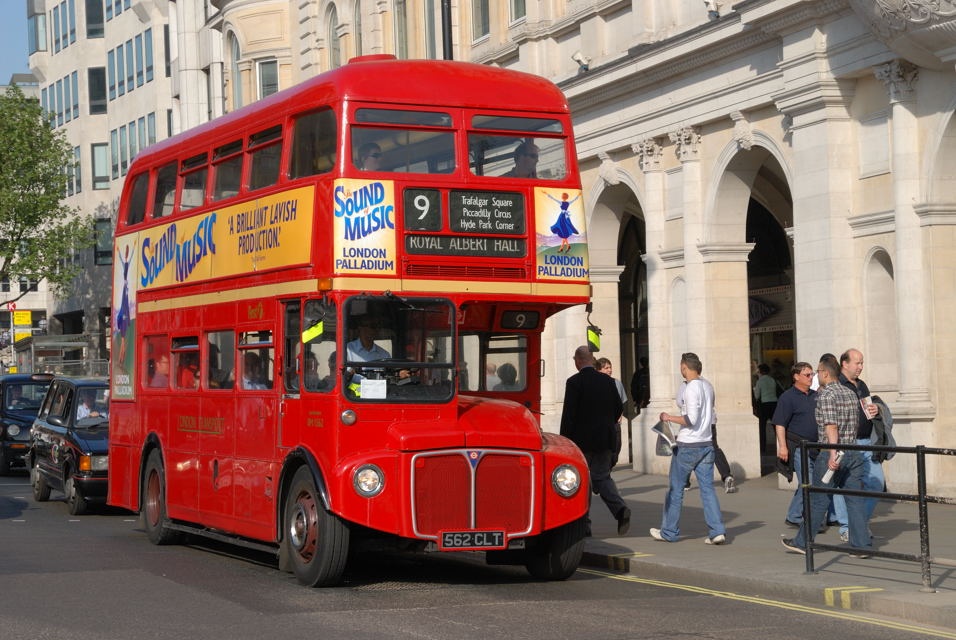 Route Master Bus near Trafalgar Square