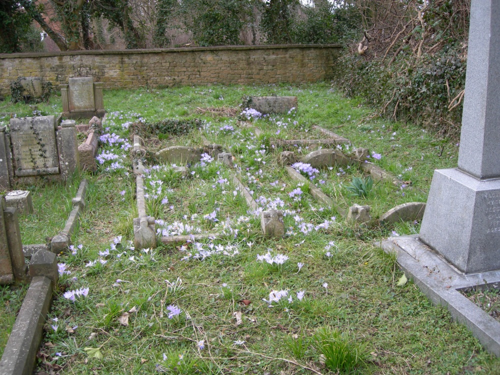 Crocus covered graveyard at Quarry Church.