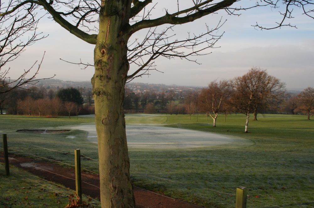 Frozen golf course