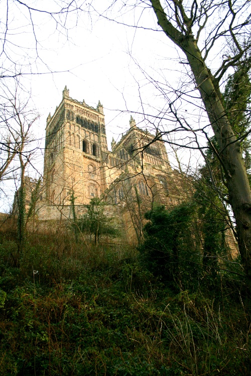 Durham Cathedral  as seen from the side path.