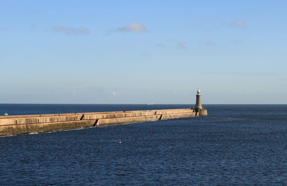 The North Breakwater at Tynemouth.