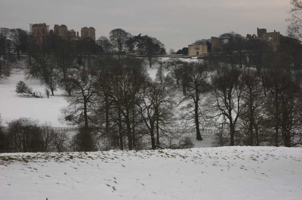 Hardwick Hall in the Snow