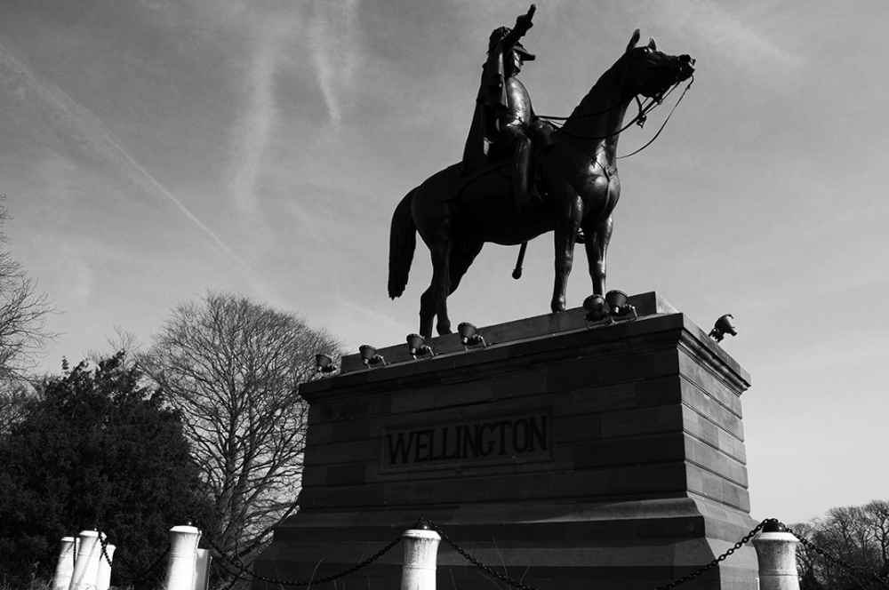 Duke of Wellington's Statue - side view - Aldershot
