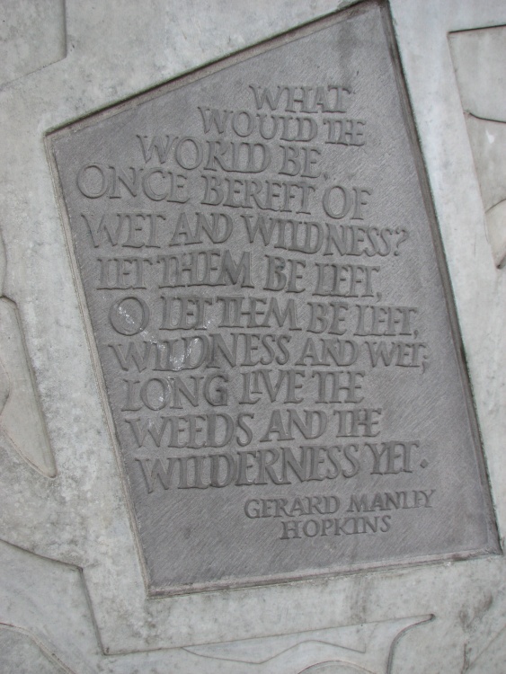 Plaque on wall of Scottish Parliament