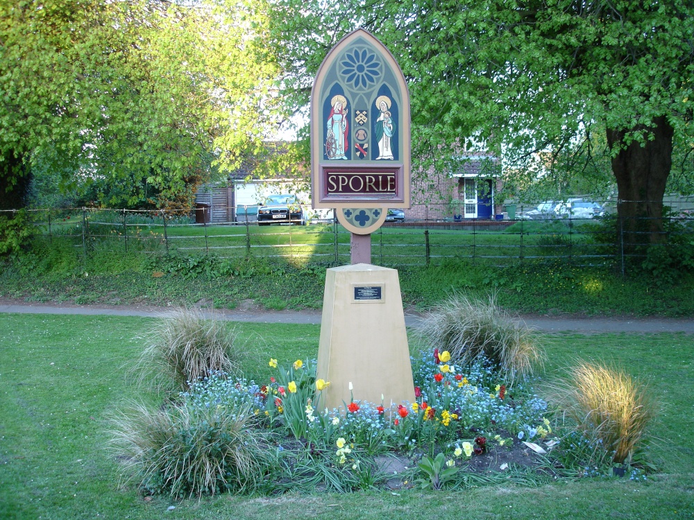 The Village Sign at Sporle, Norfolk