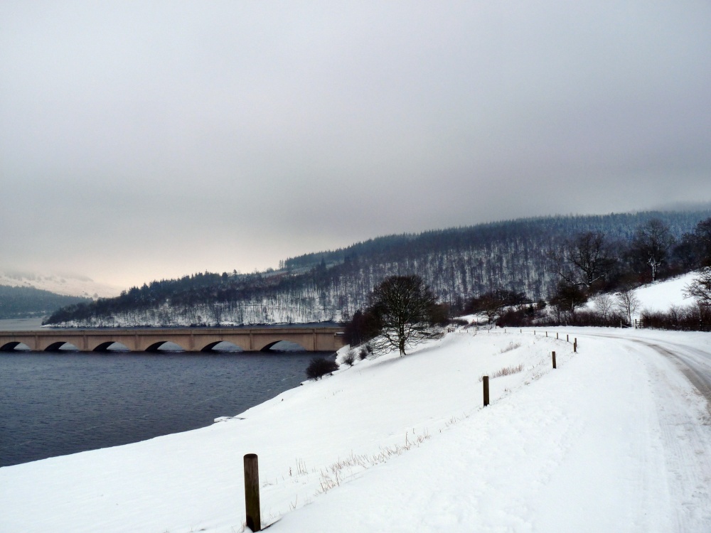 Ladybower Bridge in the snow