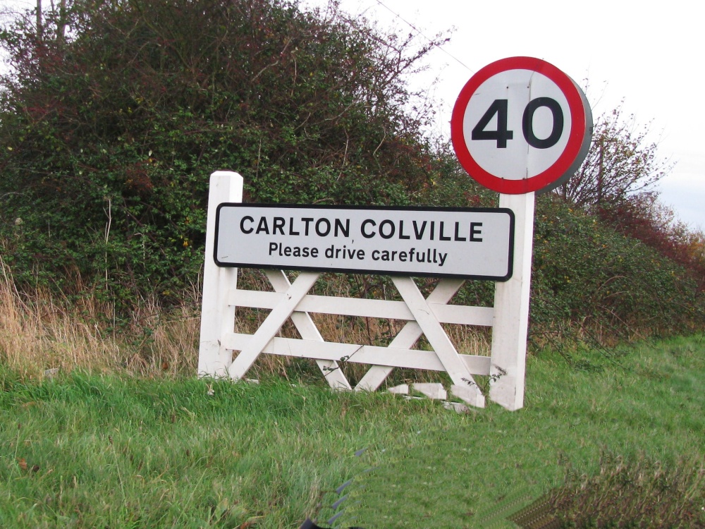 Carlton Colville road sign