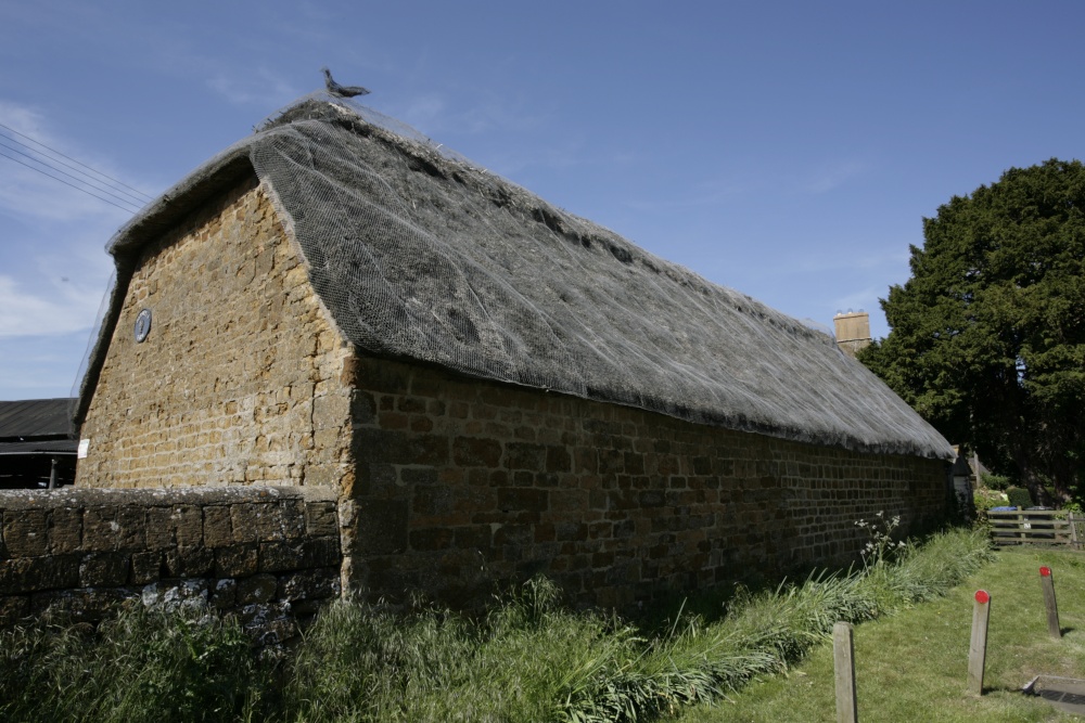 Thatched barn.
