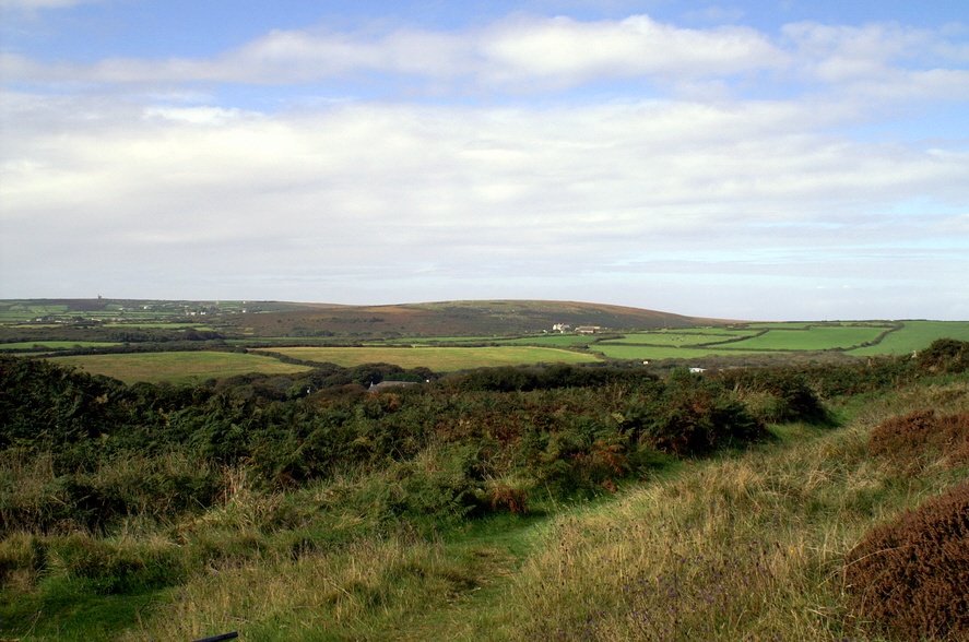 Looking south from the village.