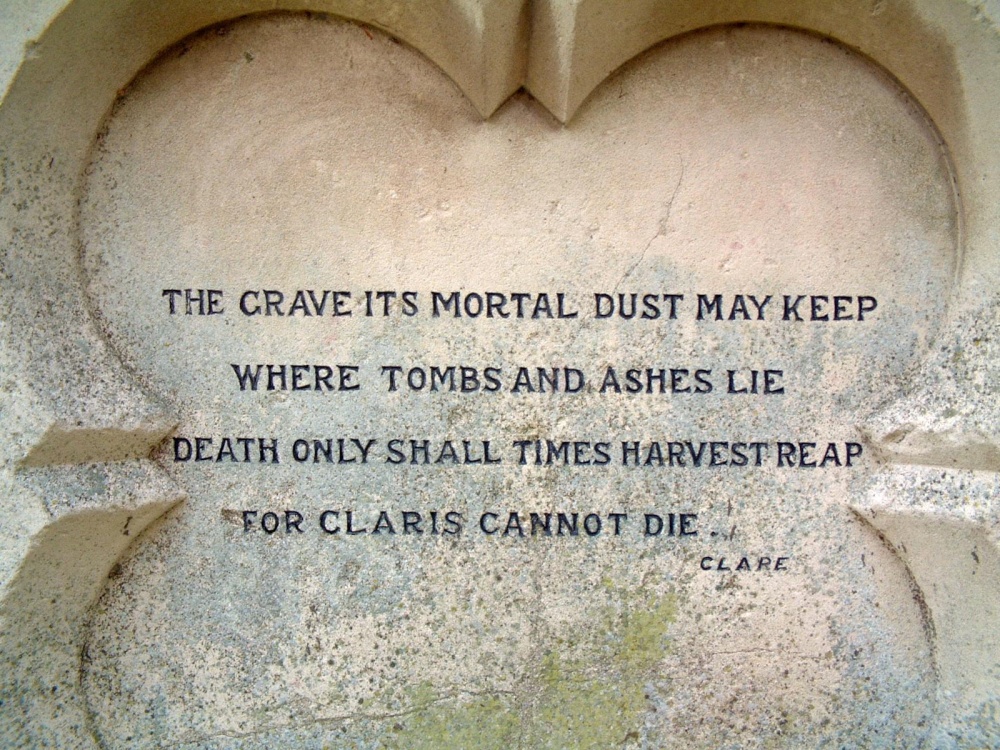 John Clare Memorial plaque