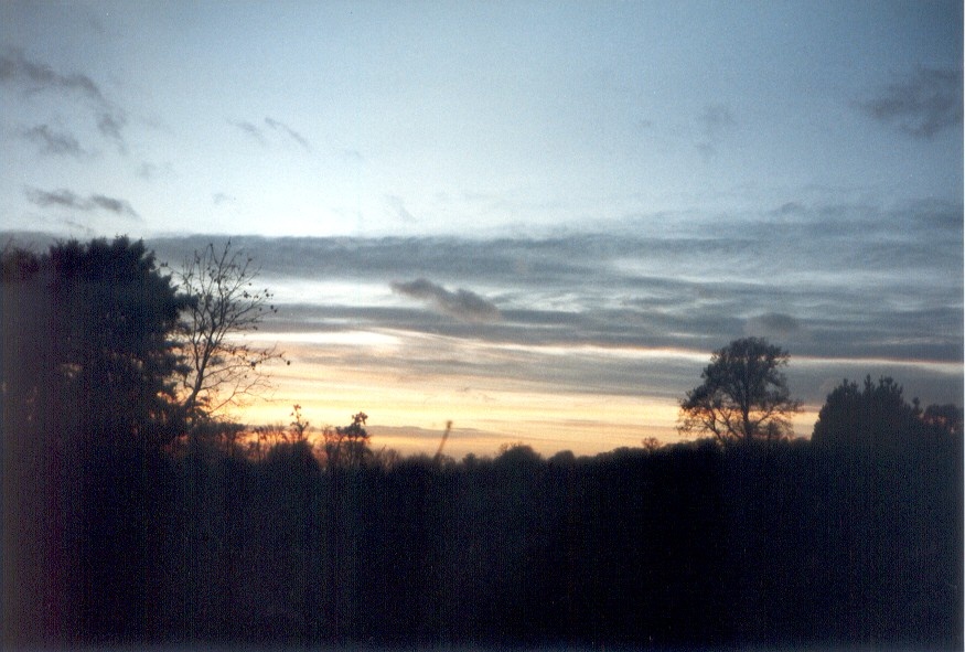 Sunset over Faygate, West Sussex
