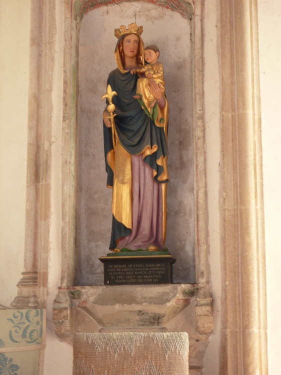 Virgin and Child Figurine in the Church