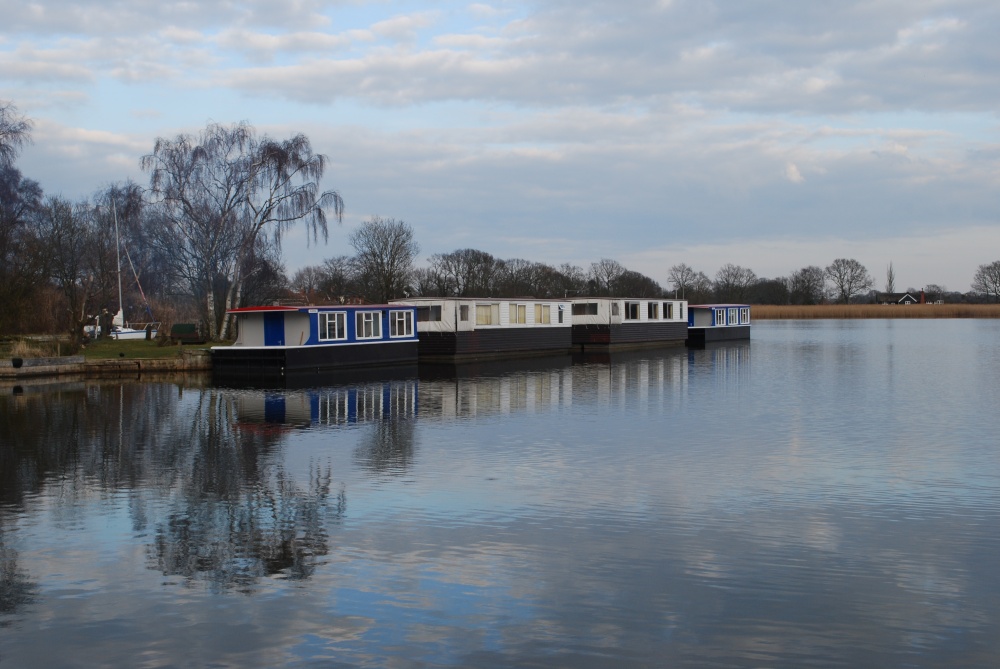House boats on Hickling Broad