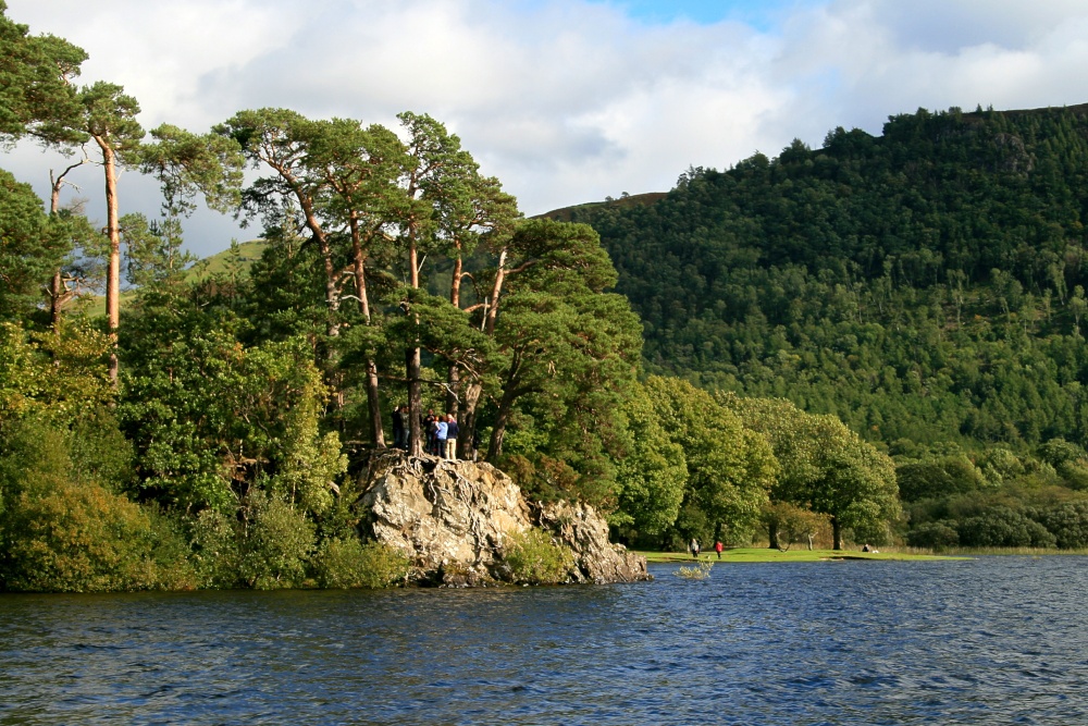 Friars Crag as seen from the lake.
