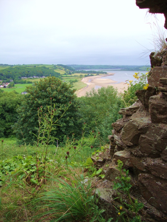 View from Llansteffan Castle.