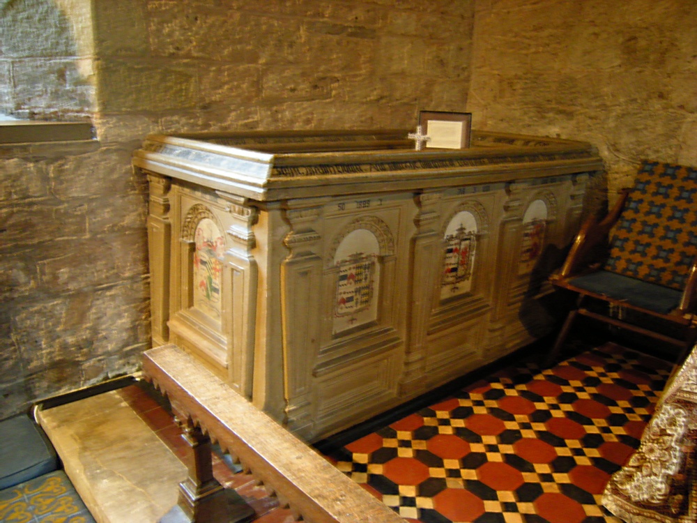 A chest-tomb in St Andrew's Church in Shelsley Walsh