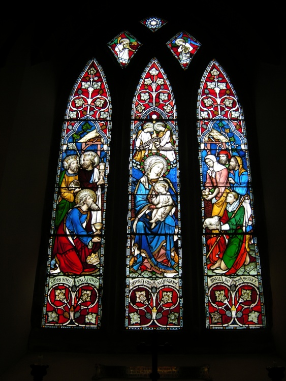 Stained glass in St Laurence's Church in Northfield