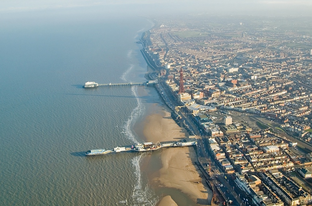 Flying in to Blackpool