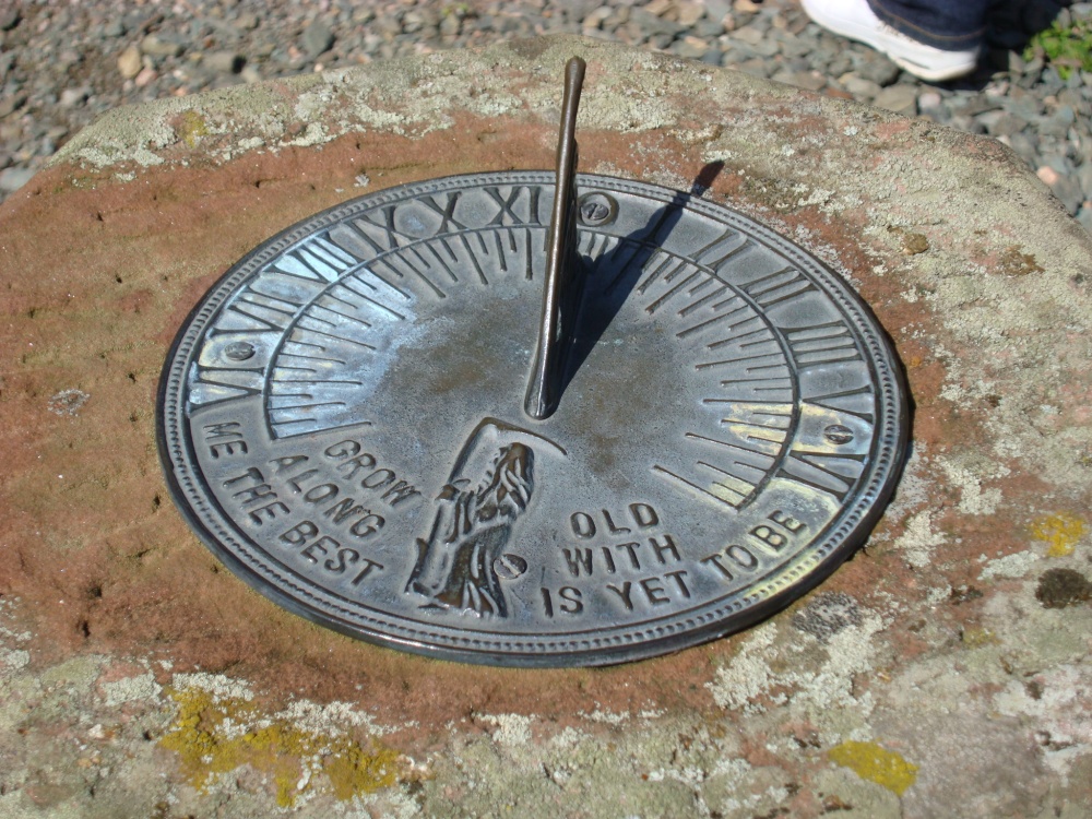 The ground sundial at Muncaster Castle