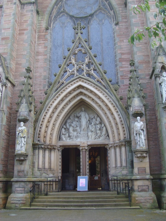 The main entrance to the Cathedral