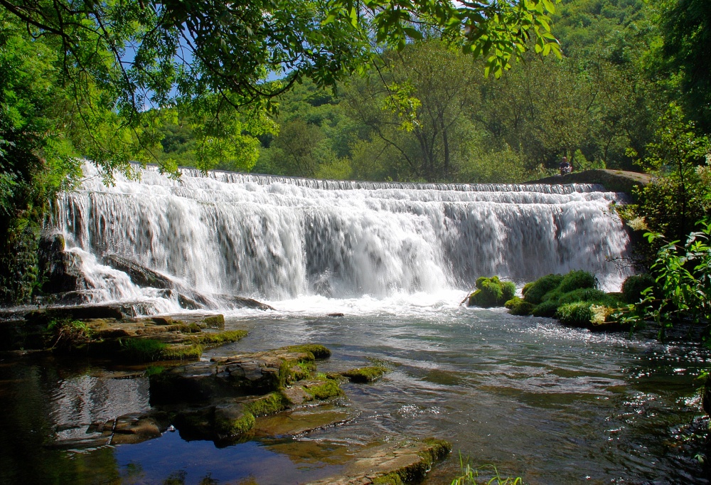 "Monsal head waterfall near Little Longstone" by Mick Carver at