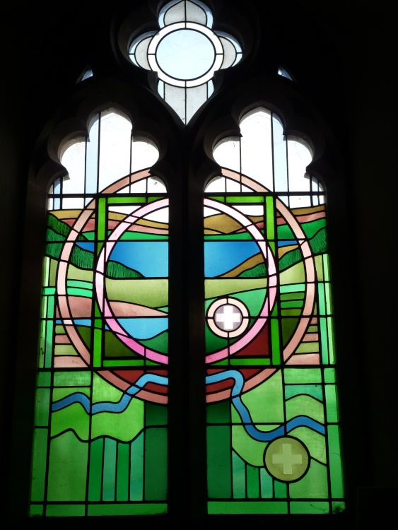 Stained glass window at Frensham Church