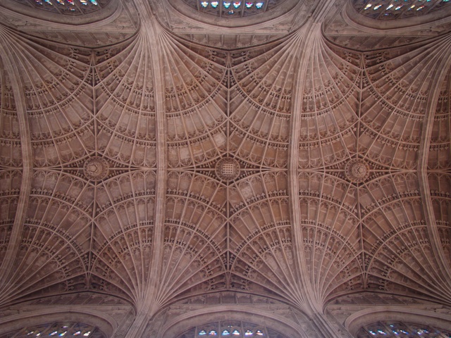 The vault of King's College Chapel in Cambridge