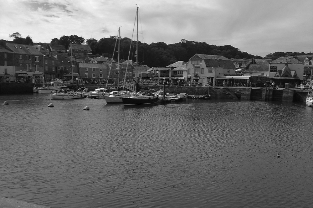 Padstow in Black and white.