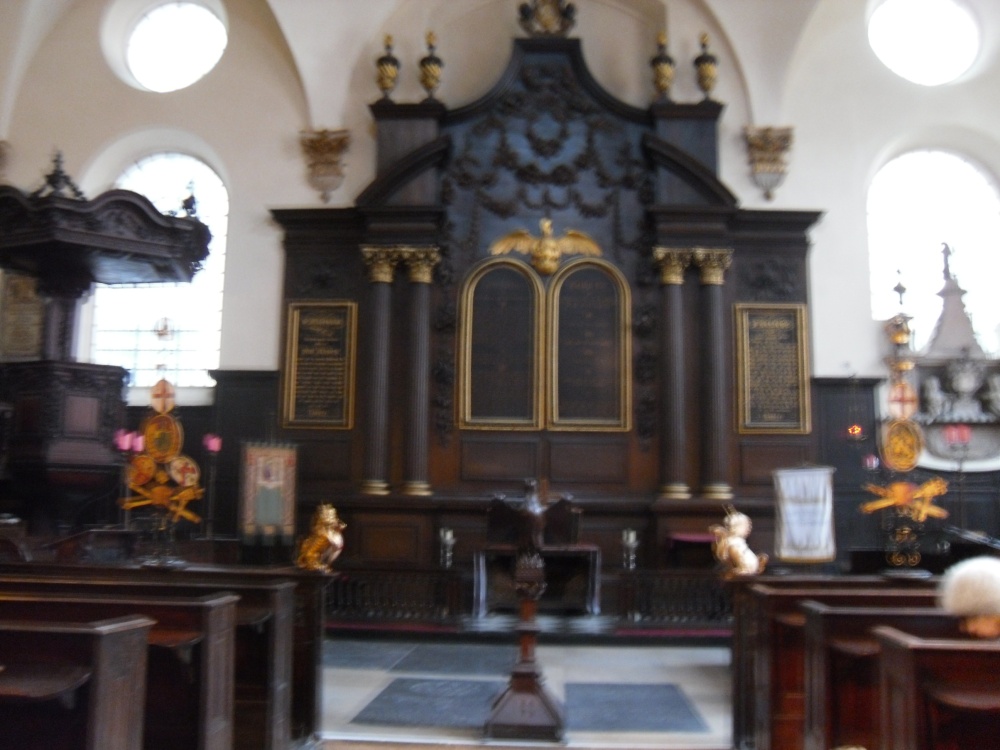 Interior of Church of St Mary Abchurch, London