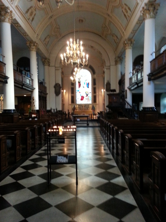 London, inside St Botolph's Church near Bishopsgate