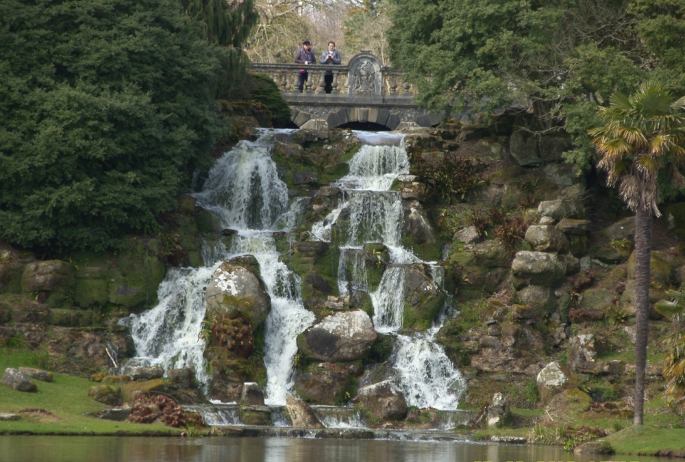 The lower waterfall at Sheffield Park Garden 27th March 2015