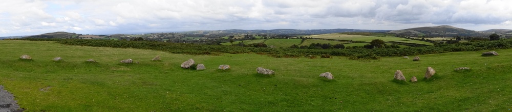 Panorama of Dartmoor National Park, Devon