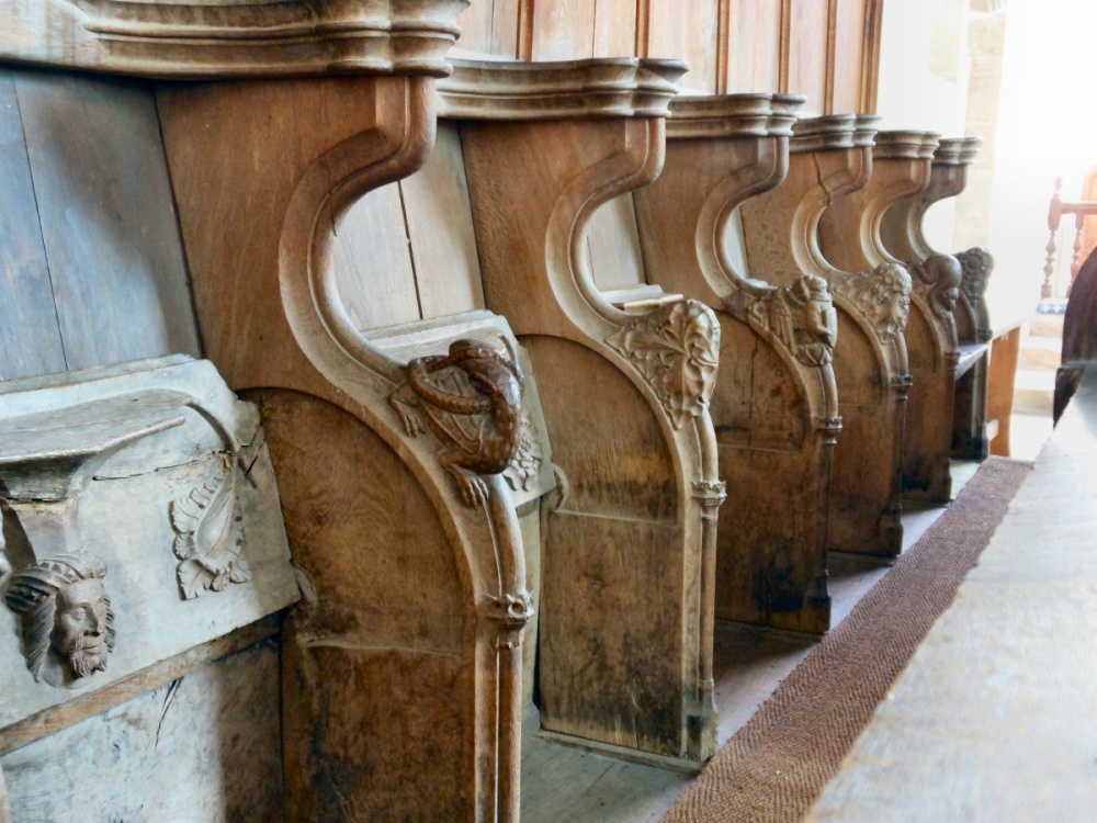 Carved seats, Salle Church, Salle