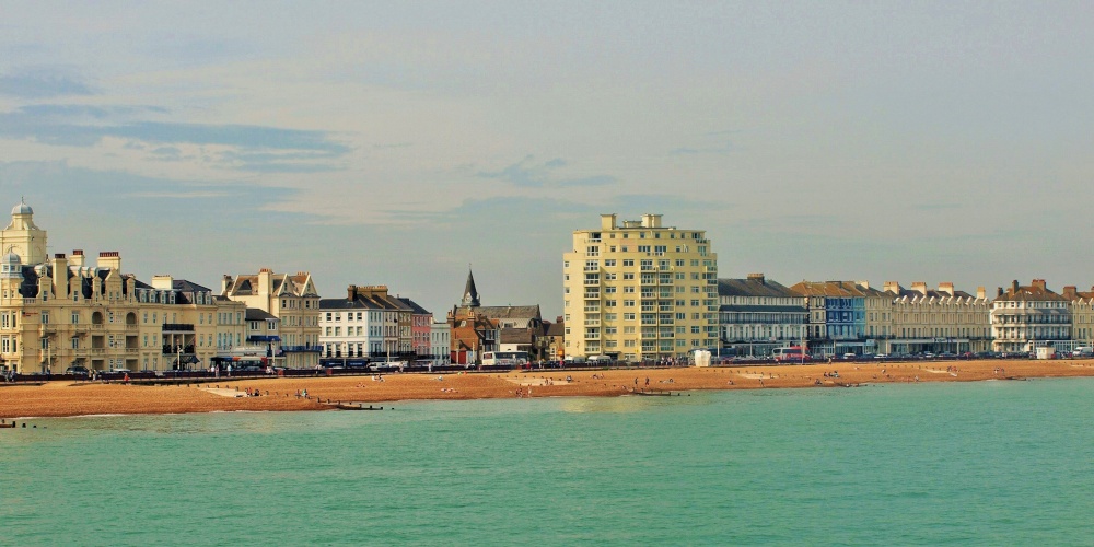 Eastbourne beachfront view from the pier