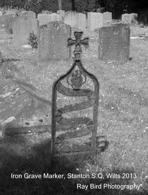 Iron Grave Marker, St Giles Churchyard, Stanton St Quintin, Wiltshire 2013