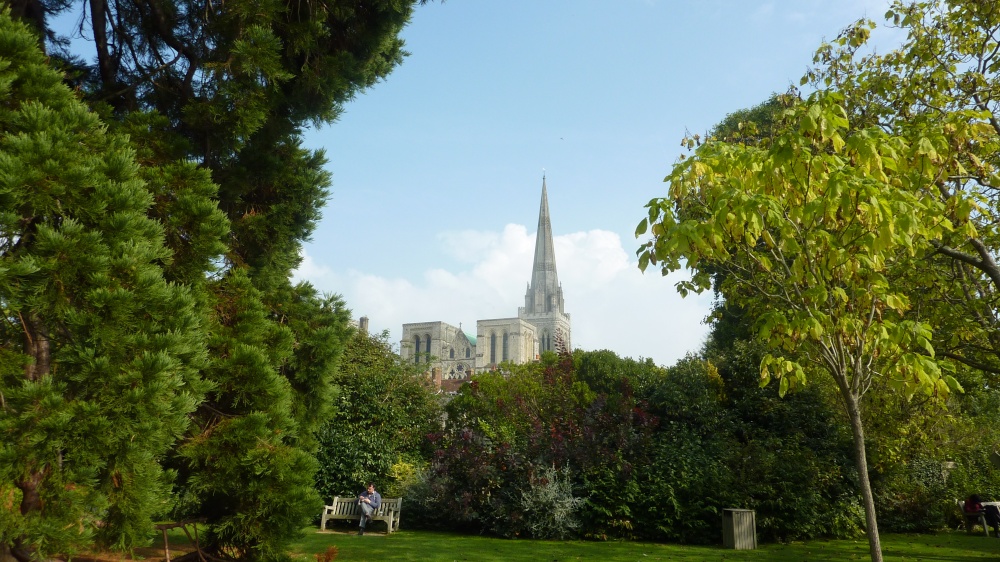 Chichester Cathedral from the Bishop's Garden, 26th September 2017