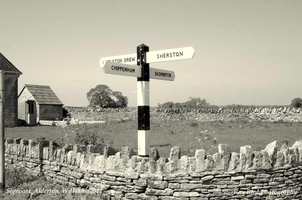 Signpost, Alderton X-Roads, Wiltshire 2012