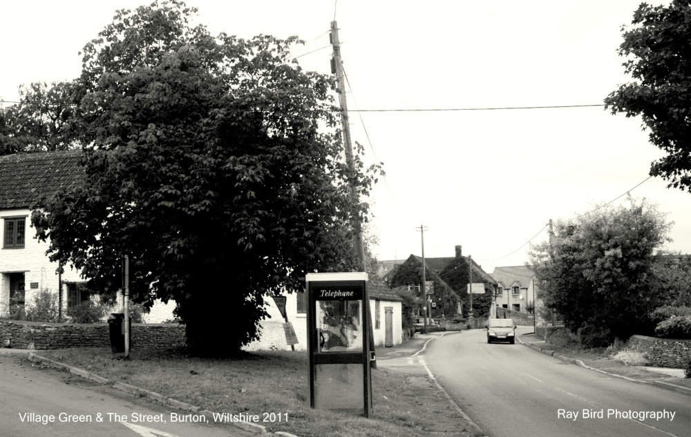 The Village Green, Phonebox & The Street, Burton, Wiltshire 2011