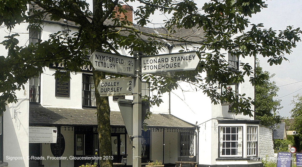 Signpost, X-Roads, Frocester, Gloucestershire 2013